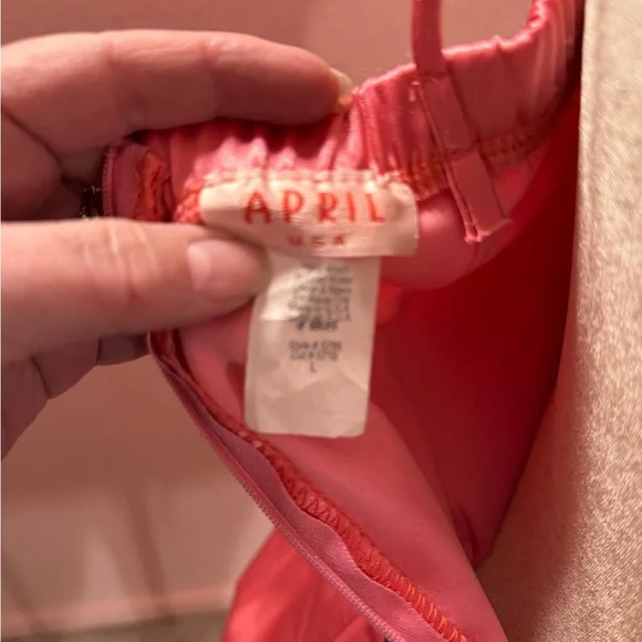 Y2K Pink Ruffled Dress with Black Lace Waist size L - Picture 5 of 7